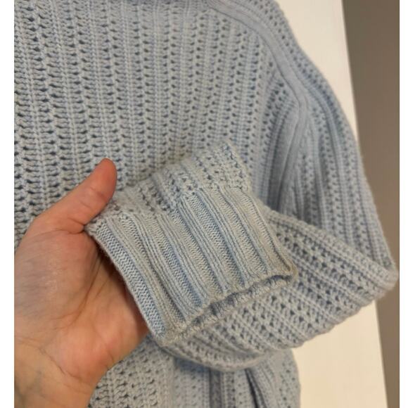 Madewell Pointelle-Stitch Mockneck Sweater In Heather Pale Dawn Size XS - Picture 5 of 8